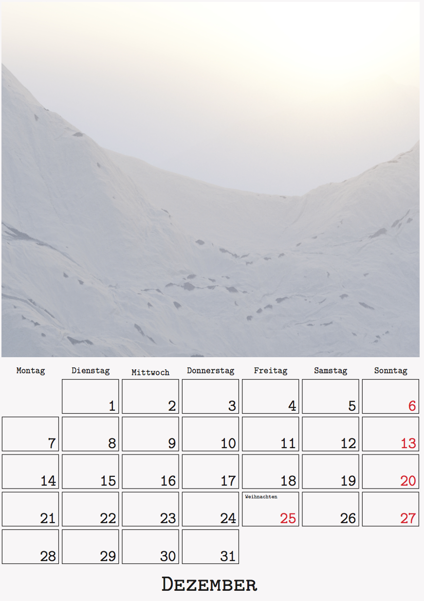 a screenshot of december